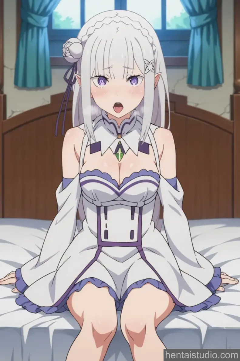 Emilia from Re Zero Starting Life In Another World hentai art 11 of 100