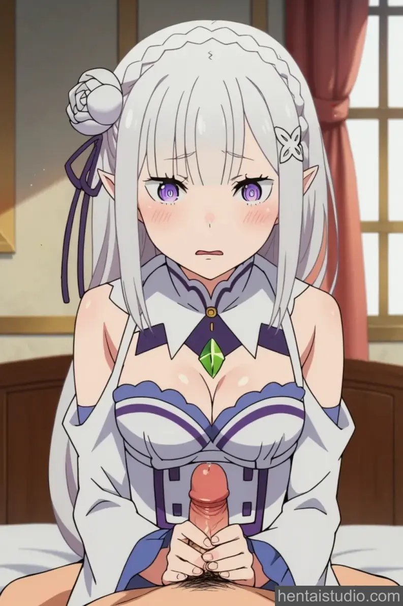 Emilia from Re Zero Starting Life In Another World hentai art 14 of 100