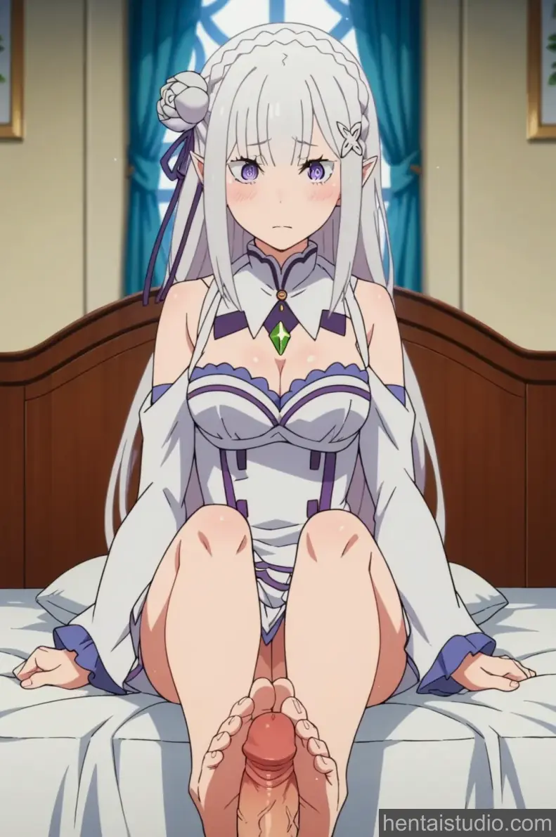 Emilia from Re Zero Starting Life In Another World hentai art 15 of 100