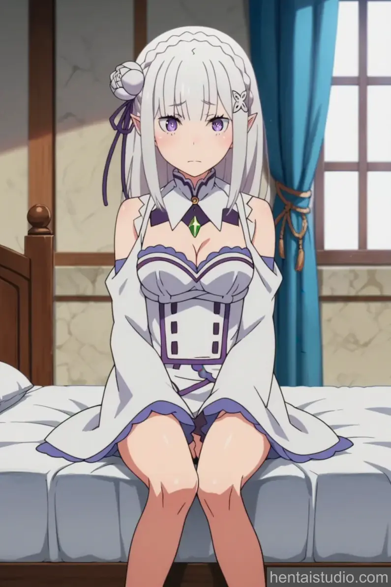 Emilia from Re Zero Starting Life In Another World hentai art 4 of 100