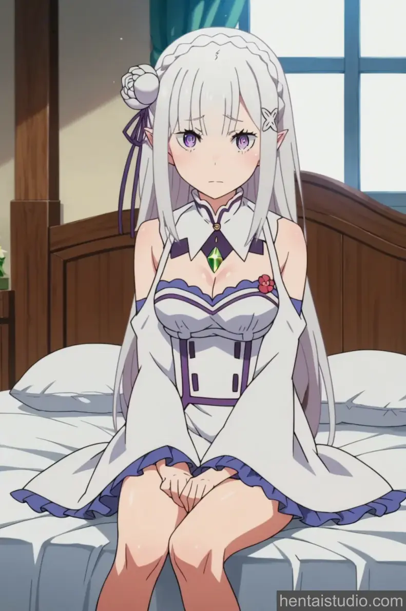 Emilia from Re Zero Starting Life In Another World hentai art 5 of 100