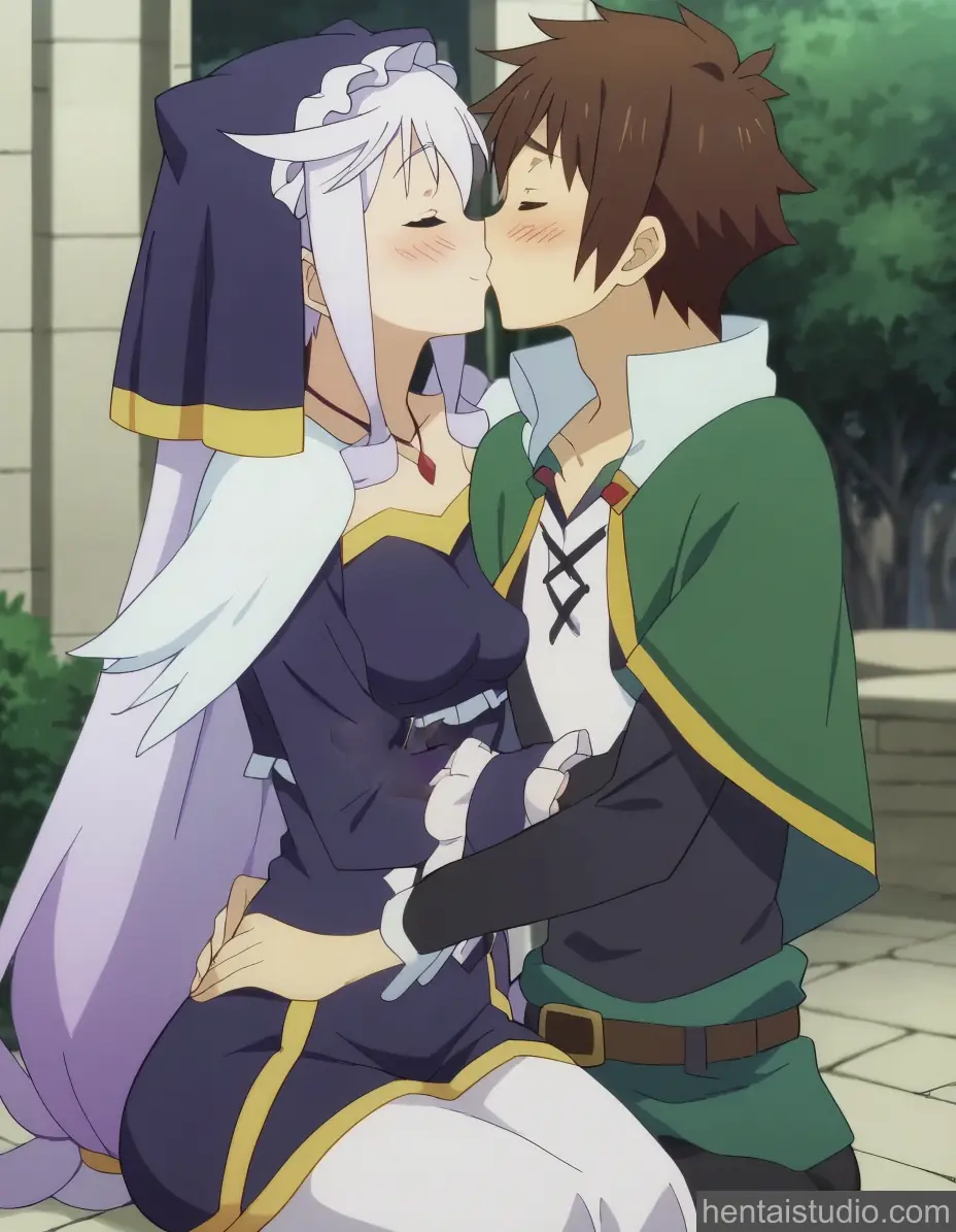 Eris Kazuma Satou from Konosuba God's Blessing On This Wonderful World hentai art 5 of 34