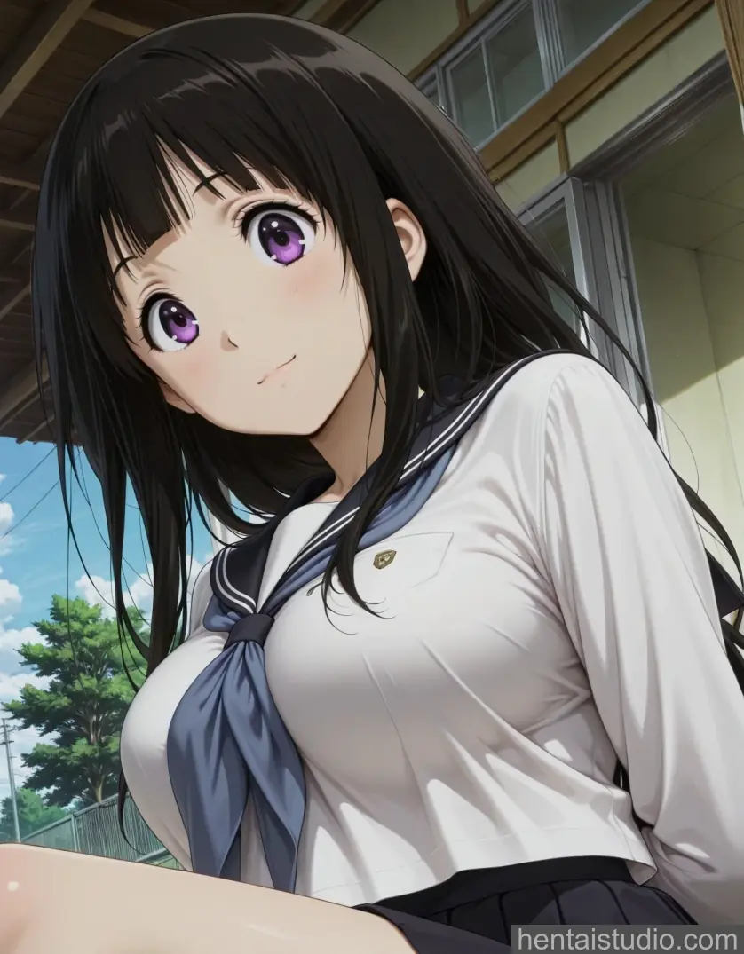 Eru Chitanda from Hyouka hentai art 57 of 81
