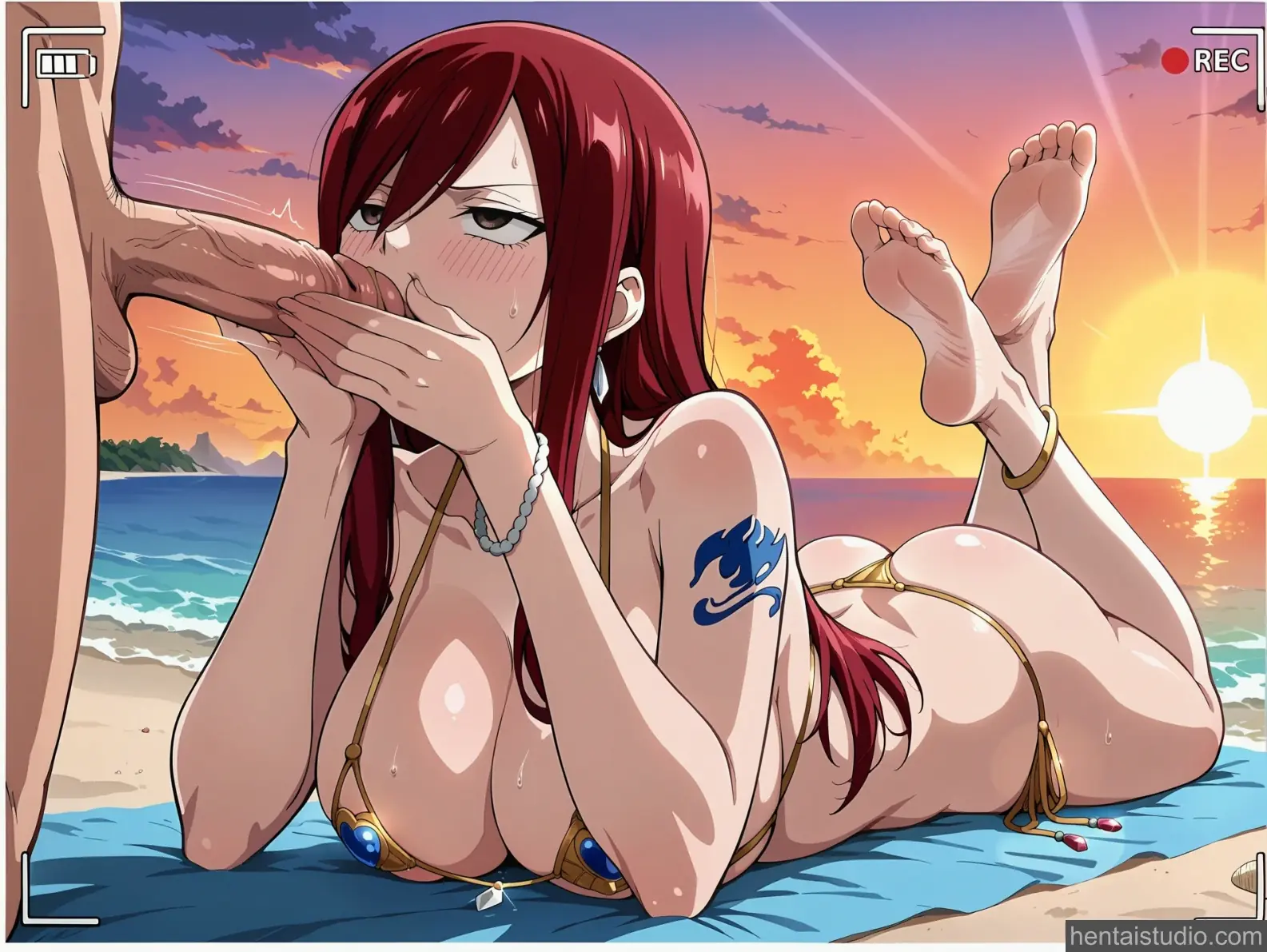 Erza Scarlet from Fairy Tail hentai art 19 of 143