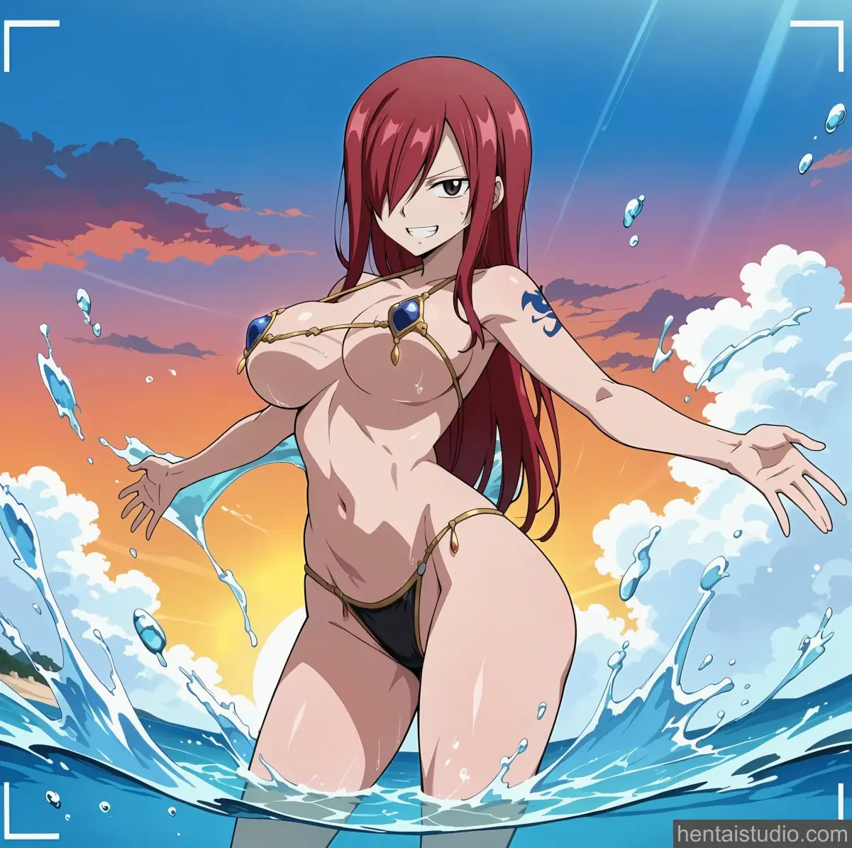 Erza Scarlet from Fairy Tail hentai art 3 of 143