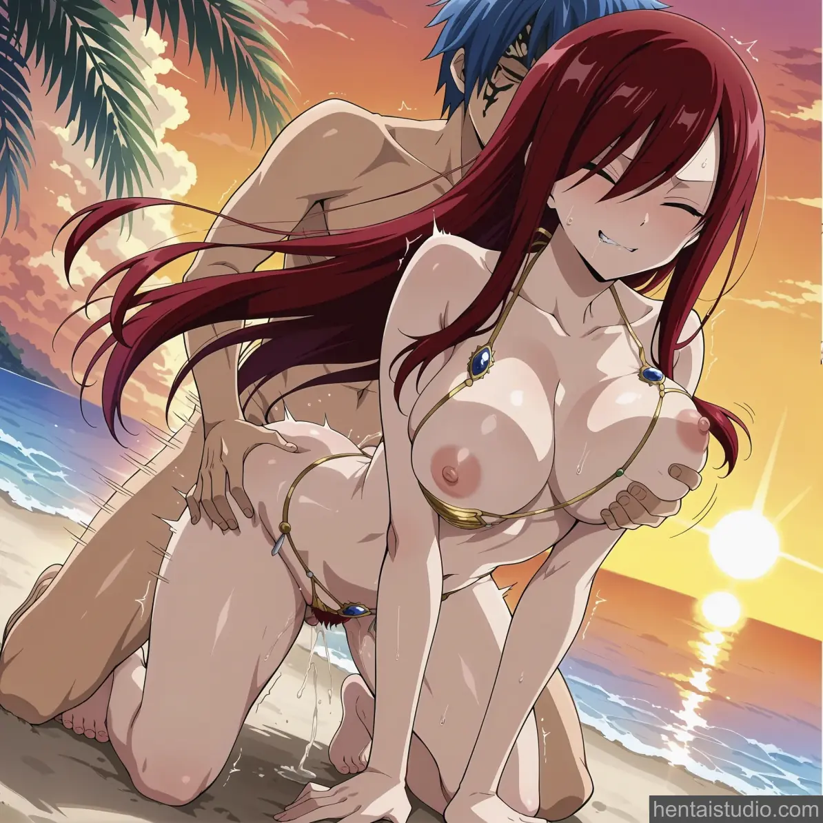 Erza Scarlet from Fairy Tail hentai art 34 of 143