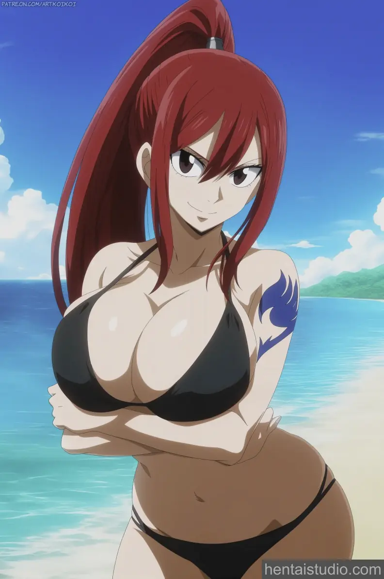 Erza Scarlet from Fairy Tail hentai art 12 of 25