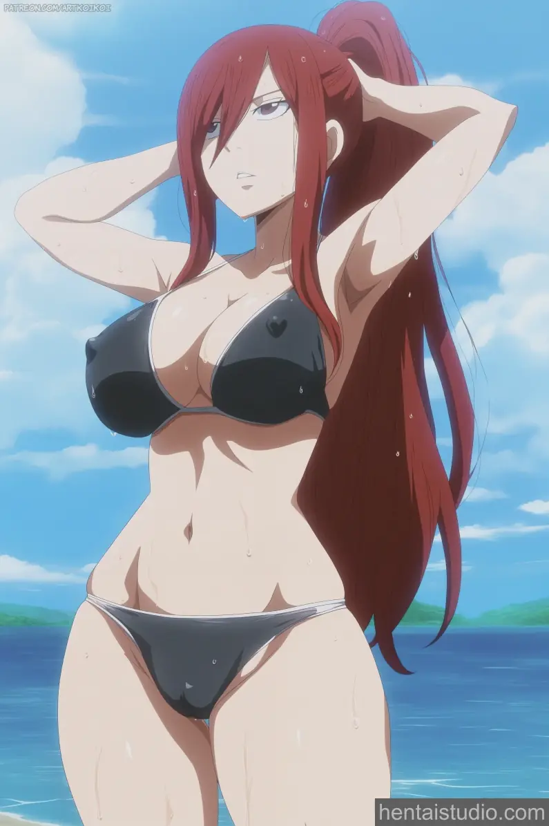 Erza Scarlet from Fairy Tail hentai art 20 of 25