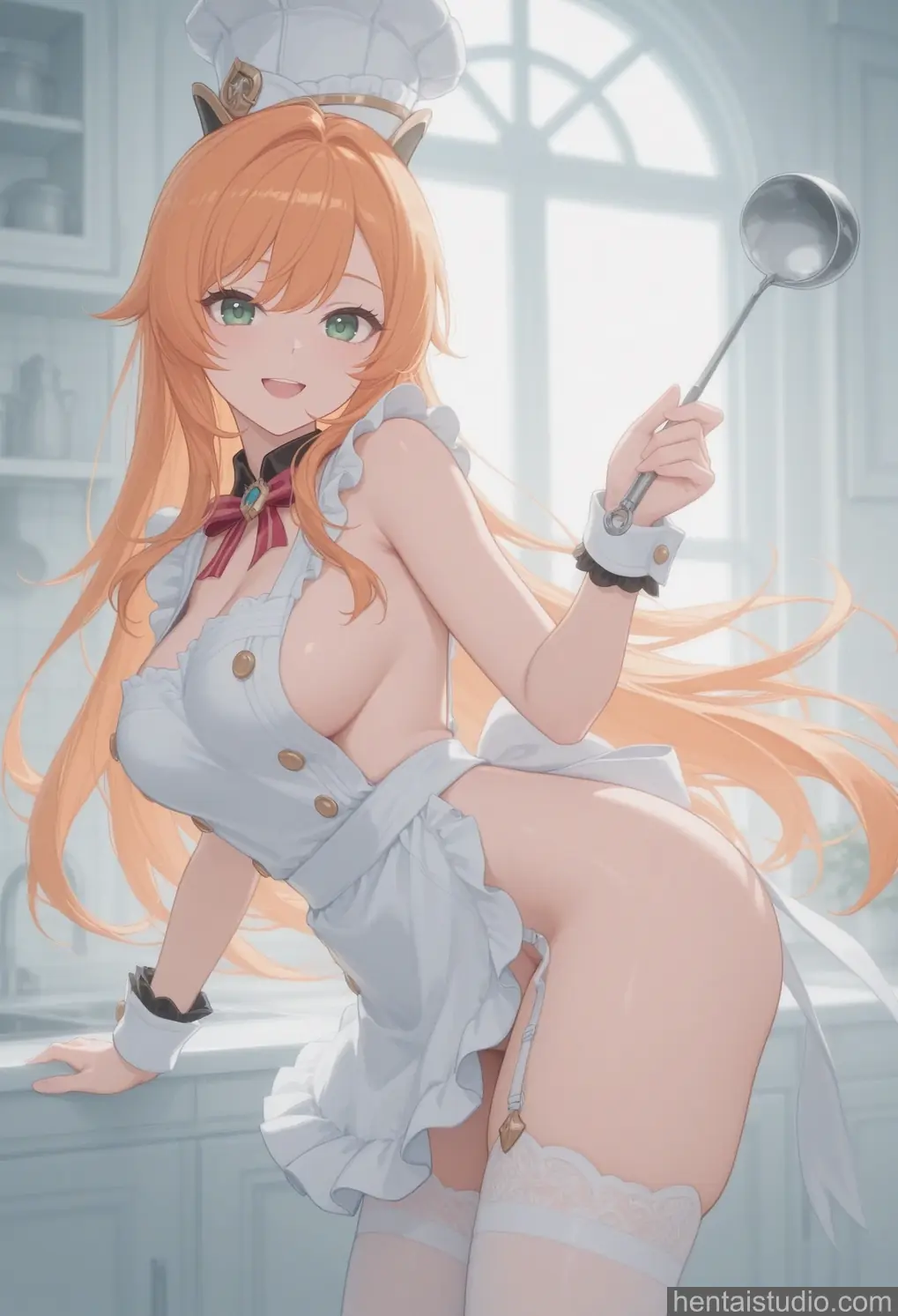 Escoffier from Genshin Impact hentai art 1 of 28