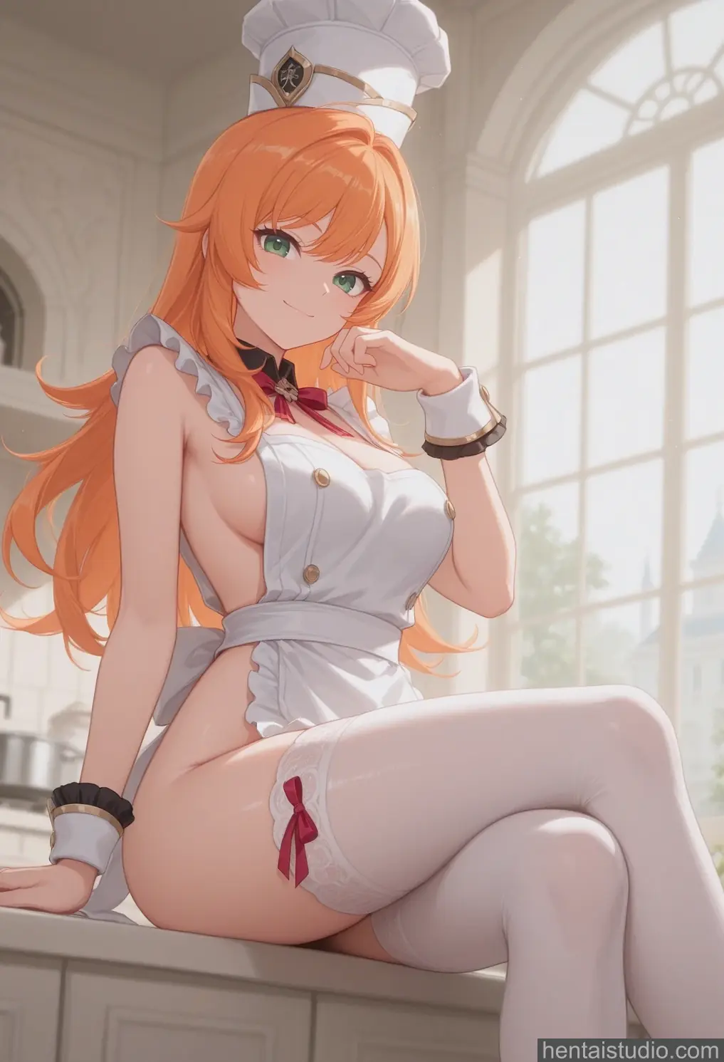 Escoffier from Genshin Impact hentai art 10 of 28