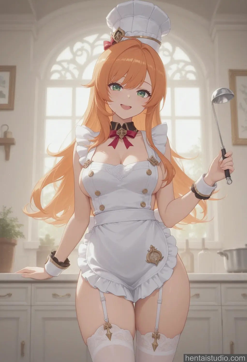 Escoffier from Genshin Impact hentai art 2 of 28