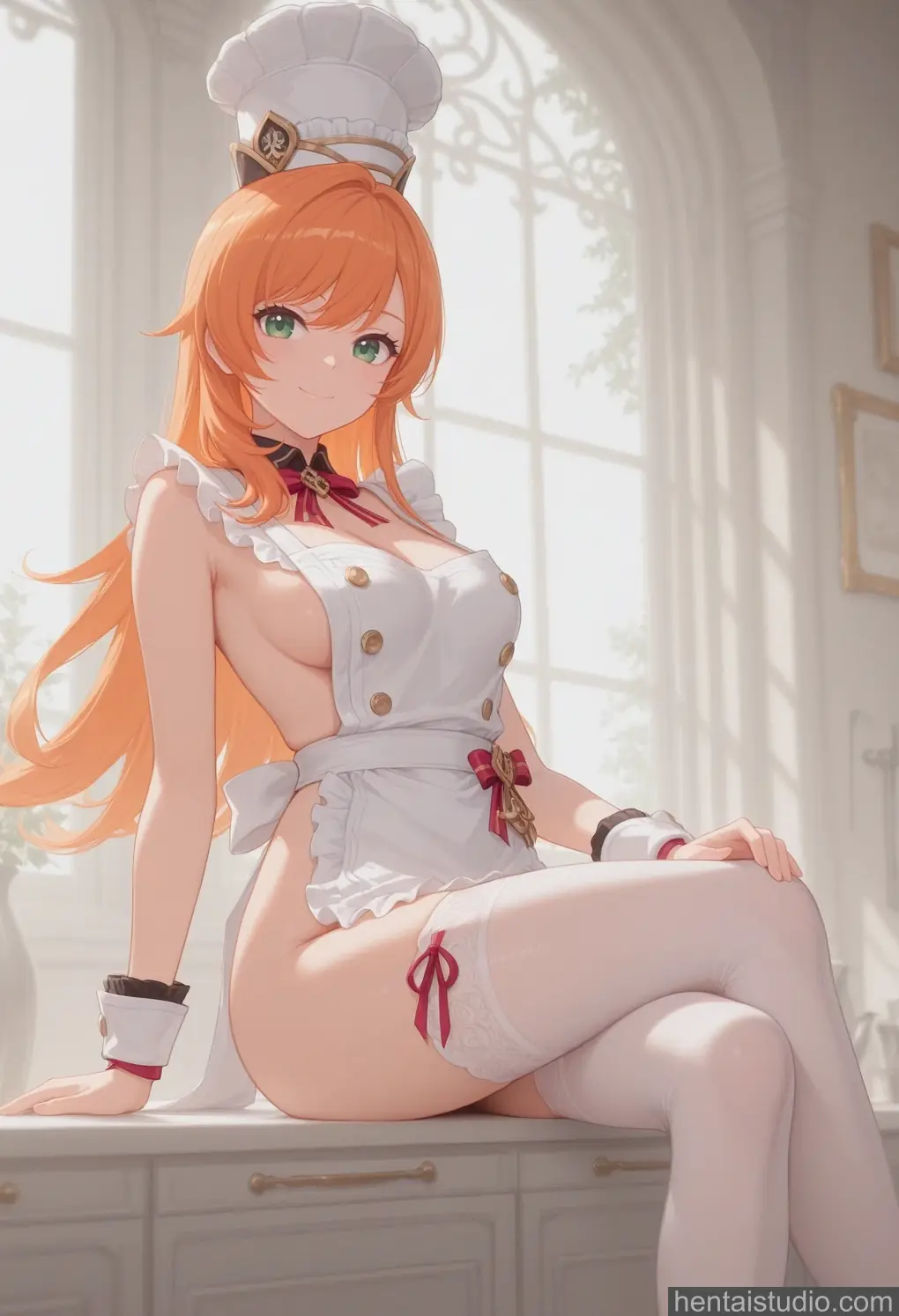 Escoffier from Genshin Impact hentai art 9 of 28