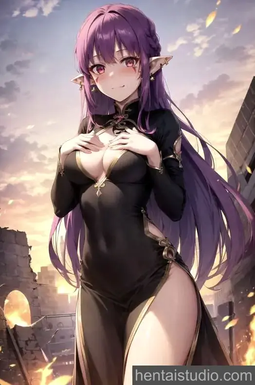 Esil Radiru from Solo Leveling hentai art 6 of 11