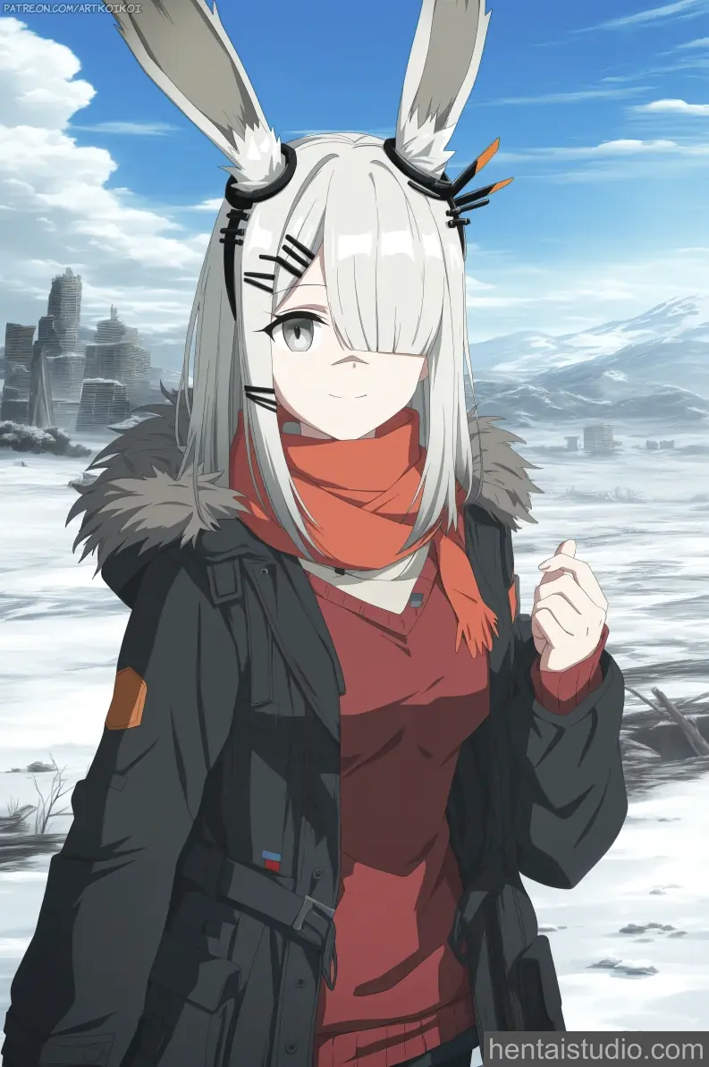 Frostnova from Arknights hentai art 2 of 4