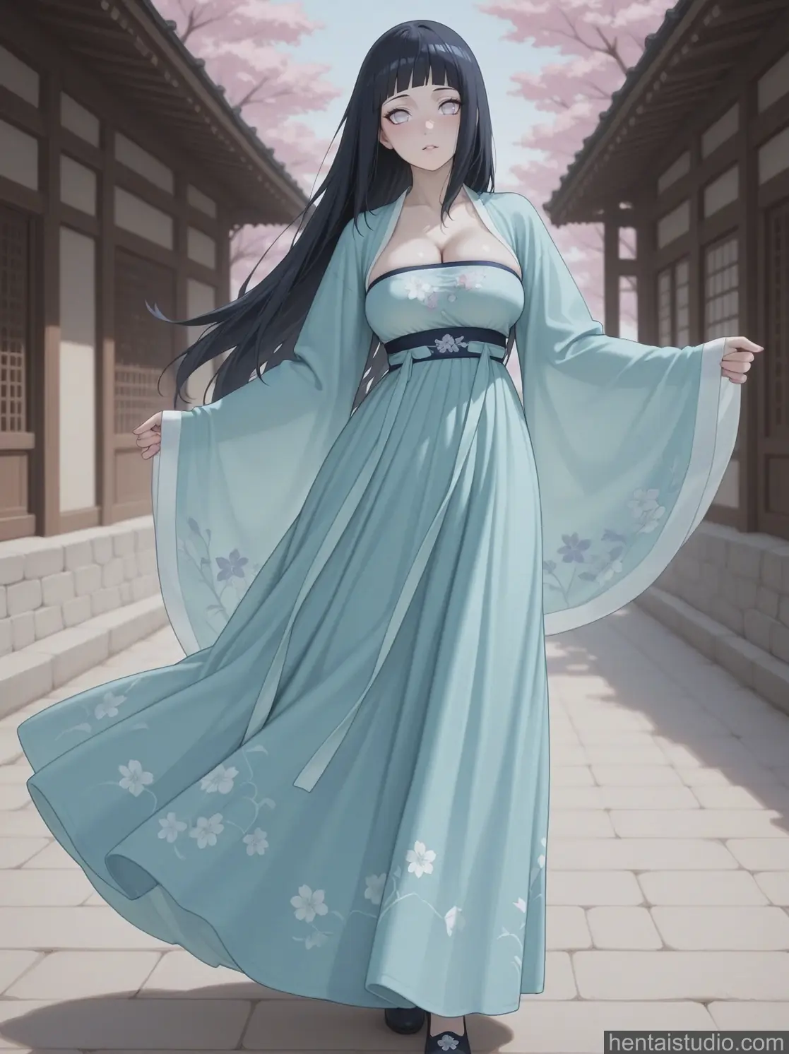 Hanfu Hinata from Naruto hentai art 1 of 179