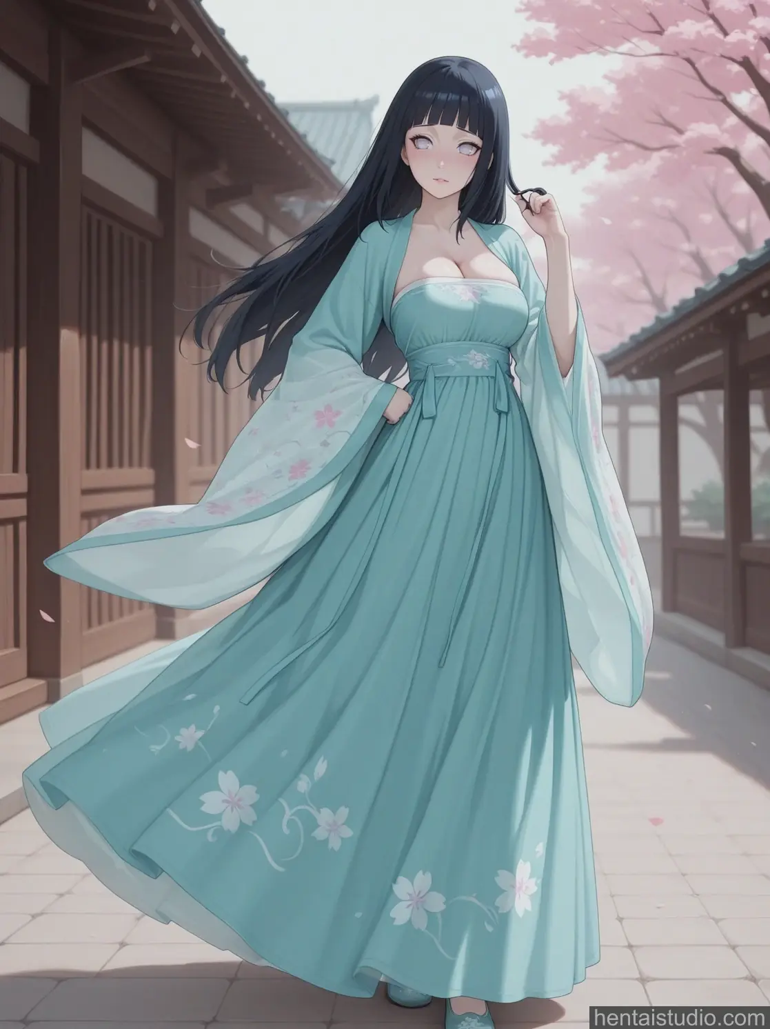 Hanfu Hinata from Naruto hentai art 11 of 179