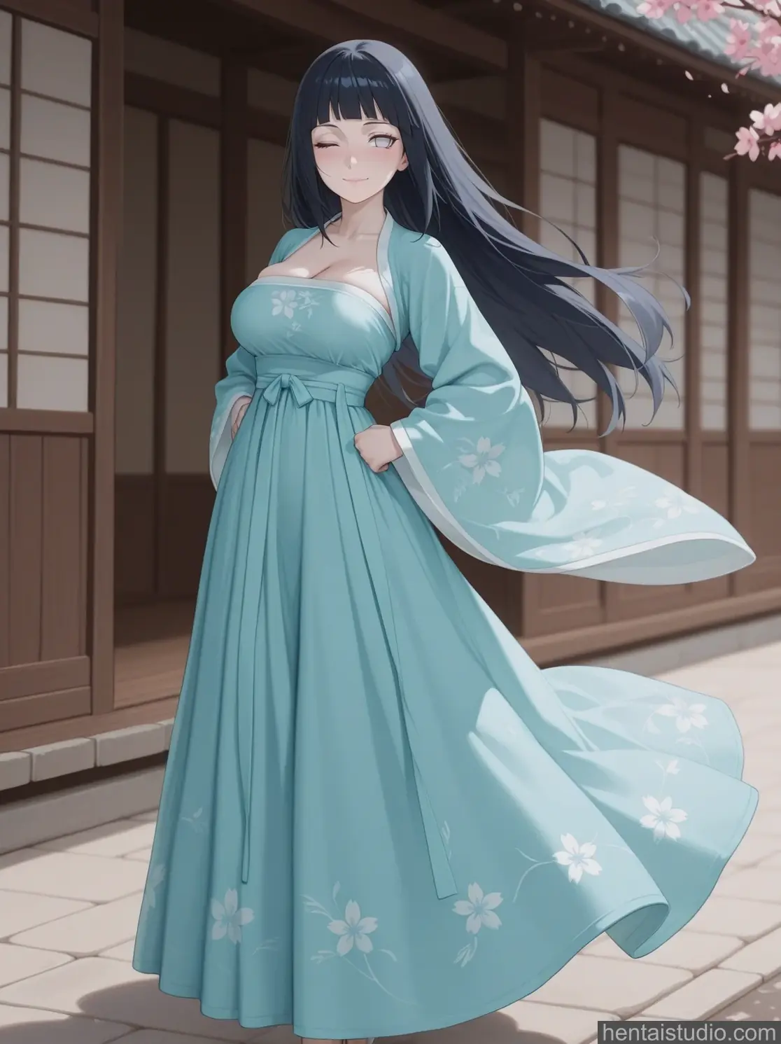 Hanfu Hinata from Naruto hentai art 15 of 179