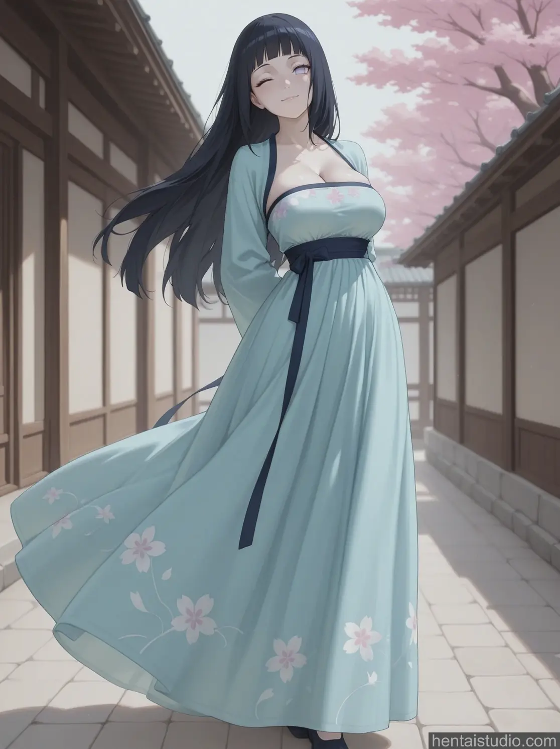 Hanfu Hinata from Naruto hentai art 16 of 179