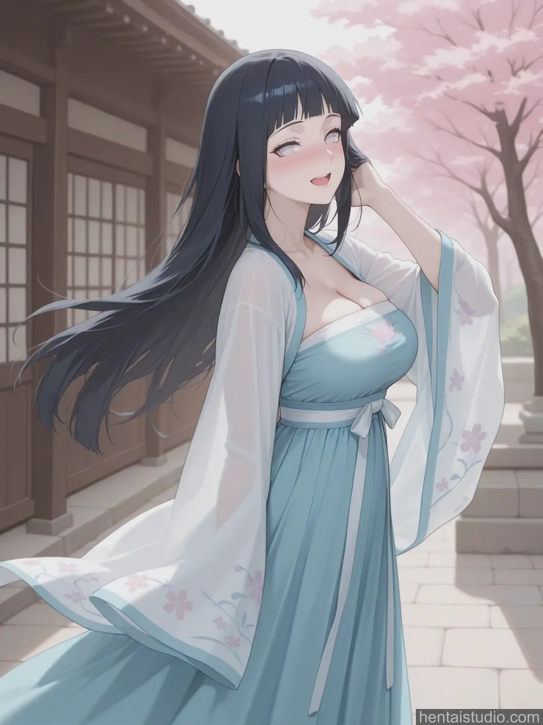 Hanfu Hinata from Naruto hentai art 23 of 179