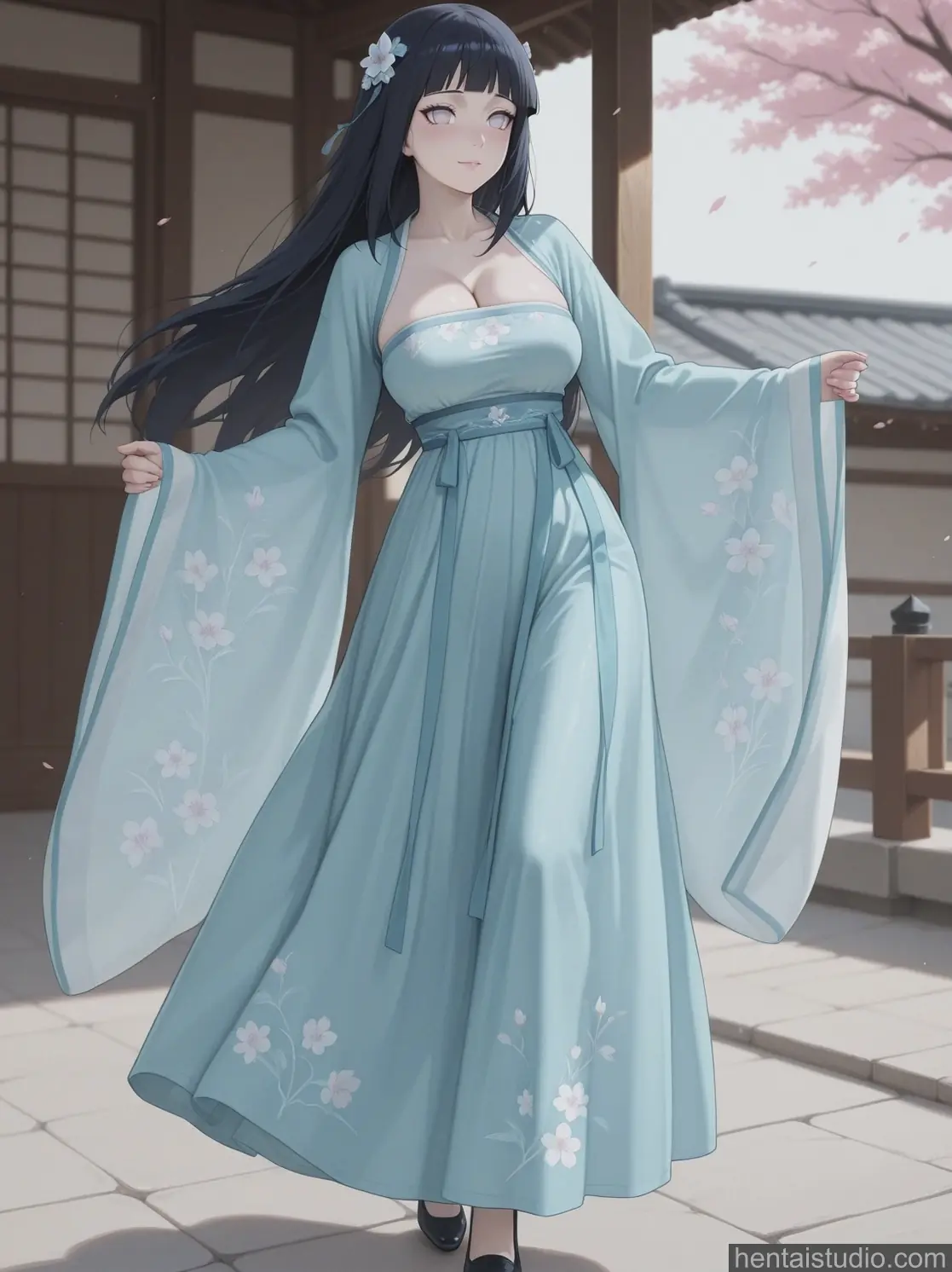 Hanfu Hinata from Naruto hentai art 7 of 179