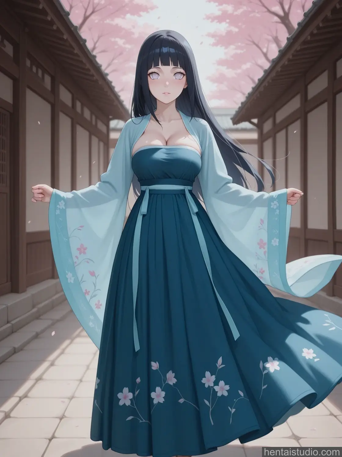 Hanfu Hinata from Naruto hentai art 9 of 179