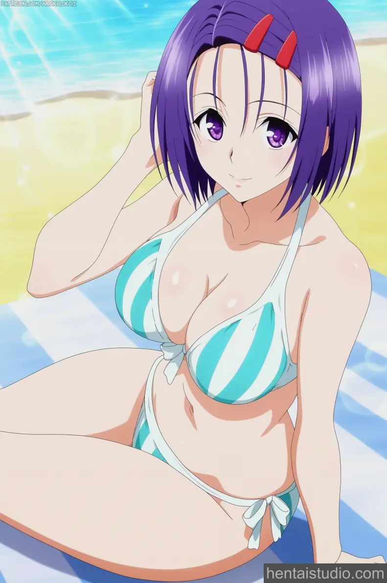 Haruna Sarenji | To Love Ru – hentai anime character, Haruna Sarenji, To Love Ru, Beach, Bikini, Anal, Creampie, Blowjob