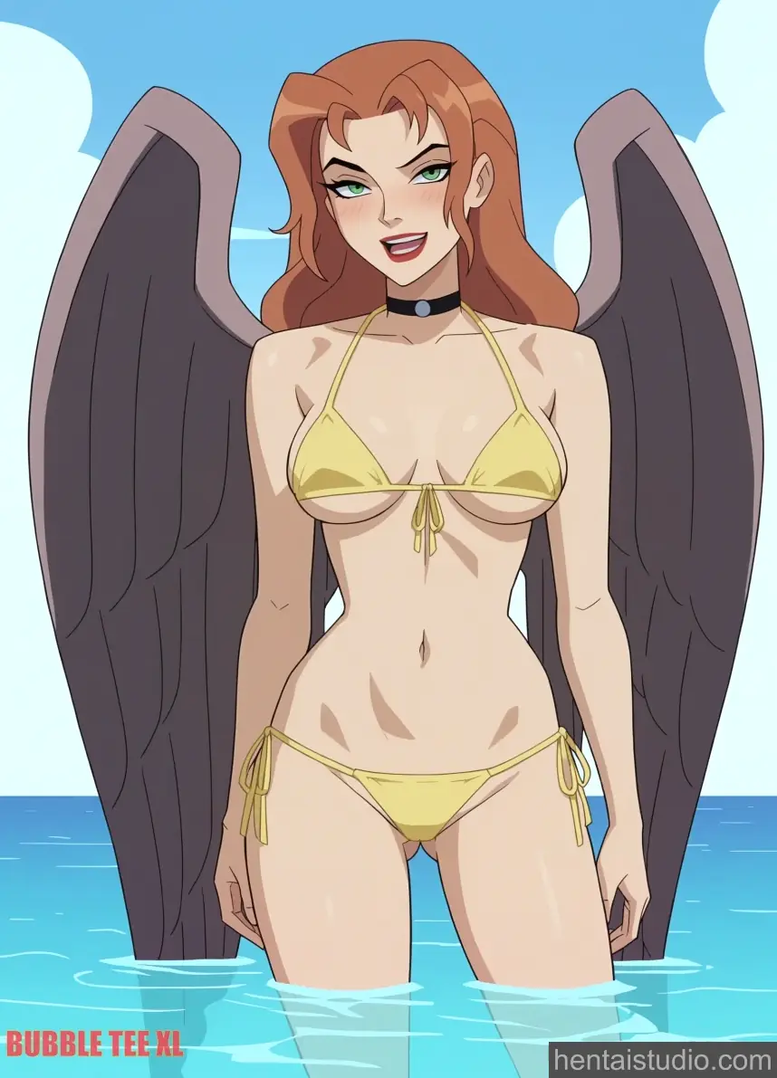 Hawkgirl from Justice League Unlimited hentai art 17 of 38