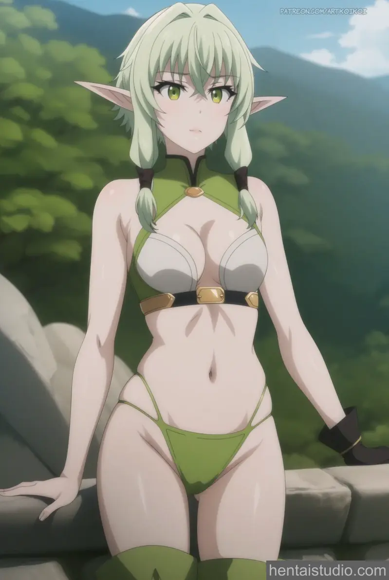 High Elf Archer from Goblin Slayer hentai art 1 of 21