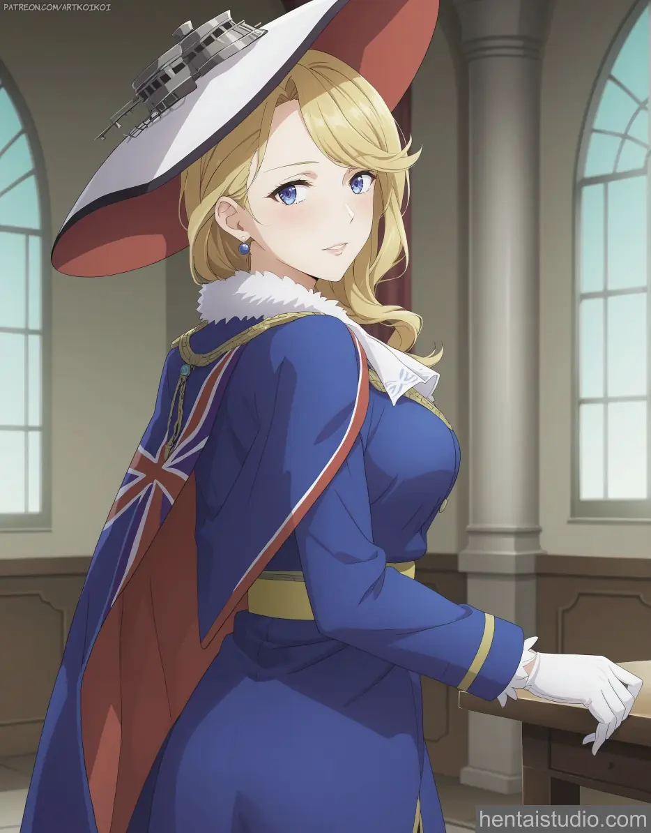 Hms Hood from Azur Lane hentai art 11 of 12