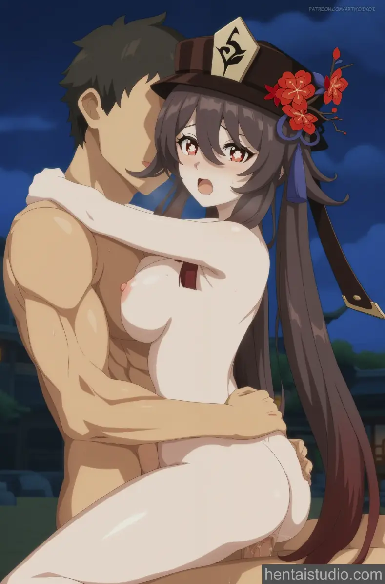 Hu Tao from Genshin Impact hentai art 9 of 11