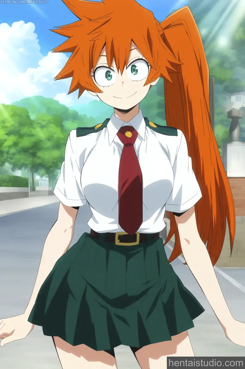 Itsuka Kendou | My Hero Academia - Fanart – hentai anime character, Itsuka Kendou, My Hero Academia, Battle Fist, Boku No Hero Academia, Ginger, Skirt, Uniform, Panties, Creampie, Huge Cock, Upskirt