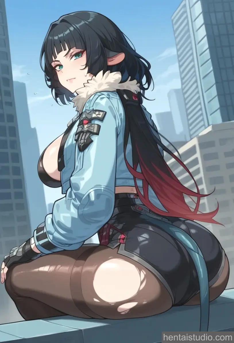 Jane Doe from Zenless Zone Zero hentai art 25 of 60