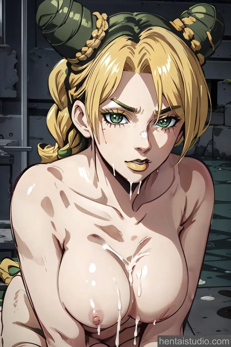 Jolyne Kuujou | Jojos Bizarre Adventure: Stone Ocean – hentai anime character, Jolyne Kuujou, Jojos Bizarre Adventure: Stone Ocean, Jojo No Kimyou Na Bouken, Anime, Naked, Big Tits, Blowjob