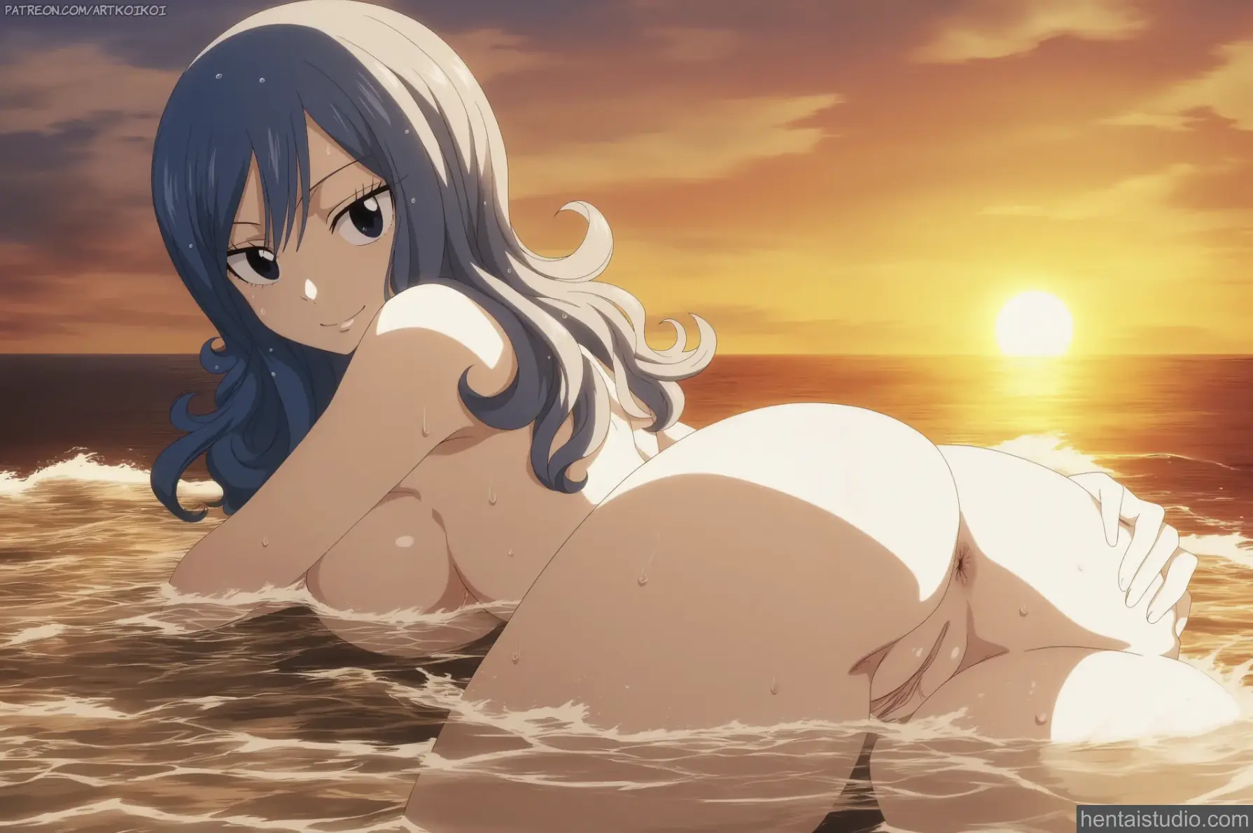 Juvia Lockser from Fairy Tail hentai art 10 of 18