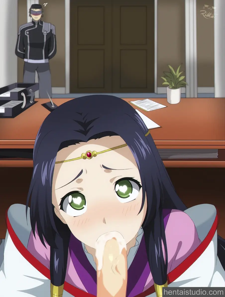 Kaguya Sumeragi | Code Geass: Lelouch Of The Rebellion – hentai anime character, Kaguya Sumeragi, Code Geass: Lelouch Of The Rebellion, Under Table, Blowjob, Cum In Mouth