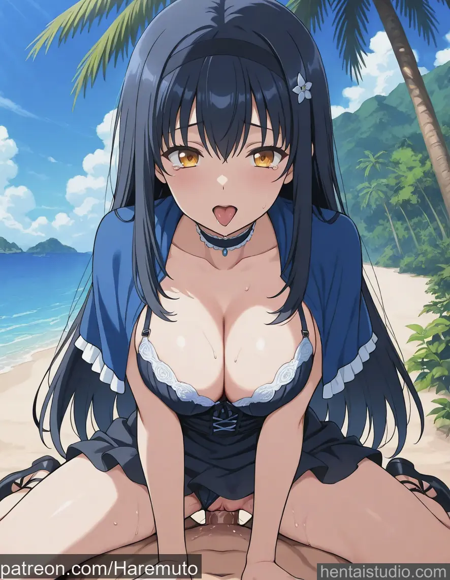 Kamome Kushima from Summer Pockets hentai art 14 of 15