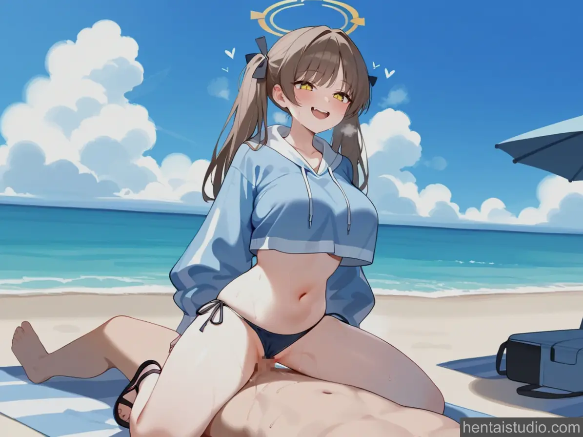 Kazekura Moe from Blue Archive hentai art 2 of 6