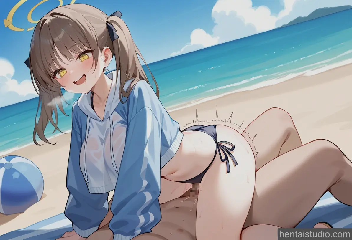 Kazekura Moe from Blue Archive hentai art 3 of 6