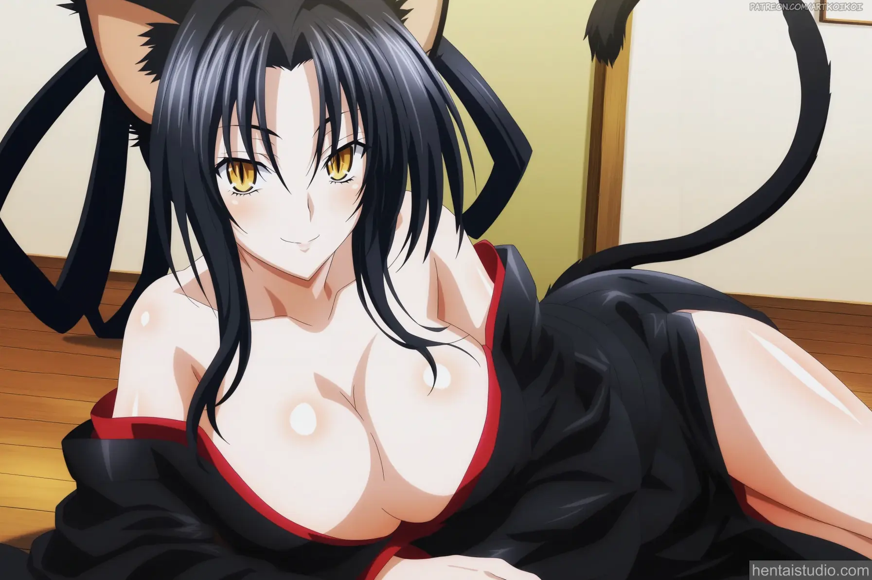 HD hentai gallery of Kuroka Toujou - Titjob collection