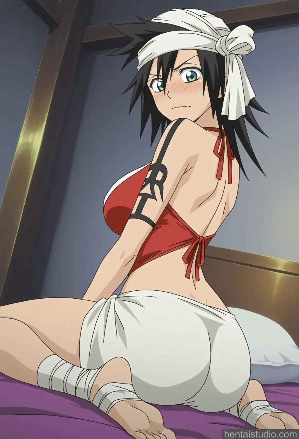Kuukaku Shiba from Bleach hentai art 27 of 131