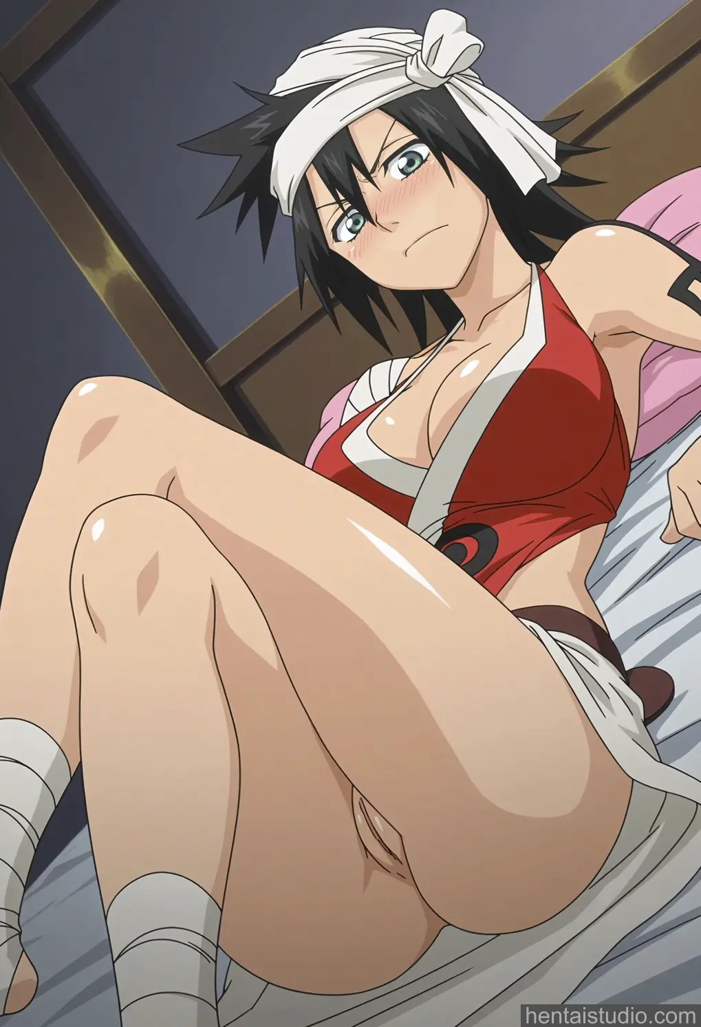 Kuukaku Shiba from Bleach hentai art 30 of 131