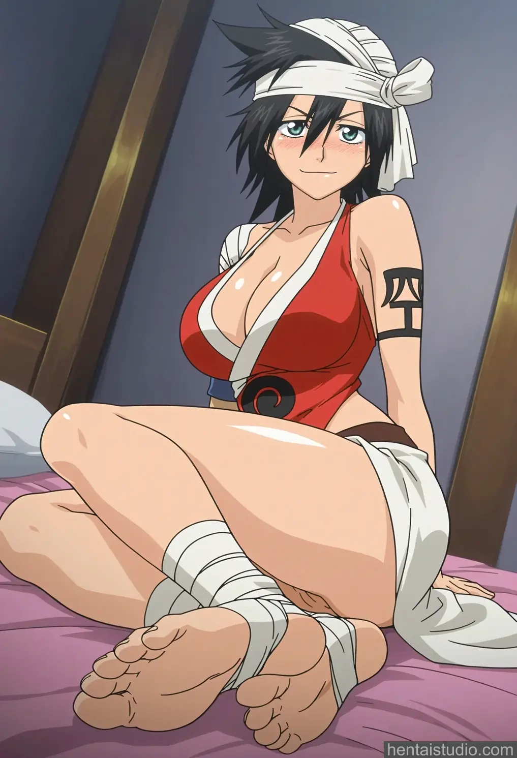 Kuukaku Shiba from Bleach hentai art 31 of 131