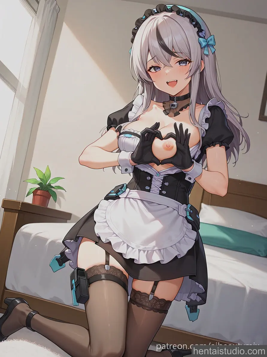 Maid Cherno from Snow Break hentai art 2 of 19