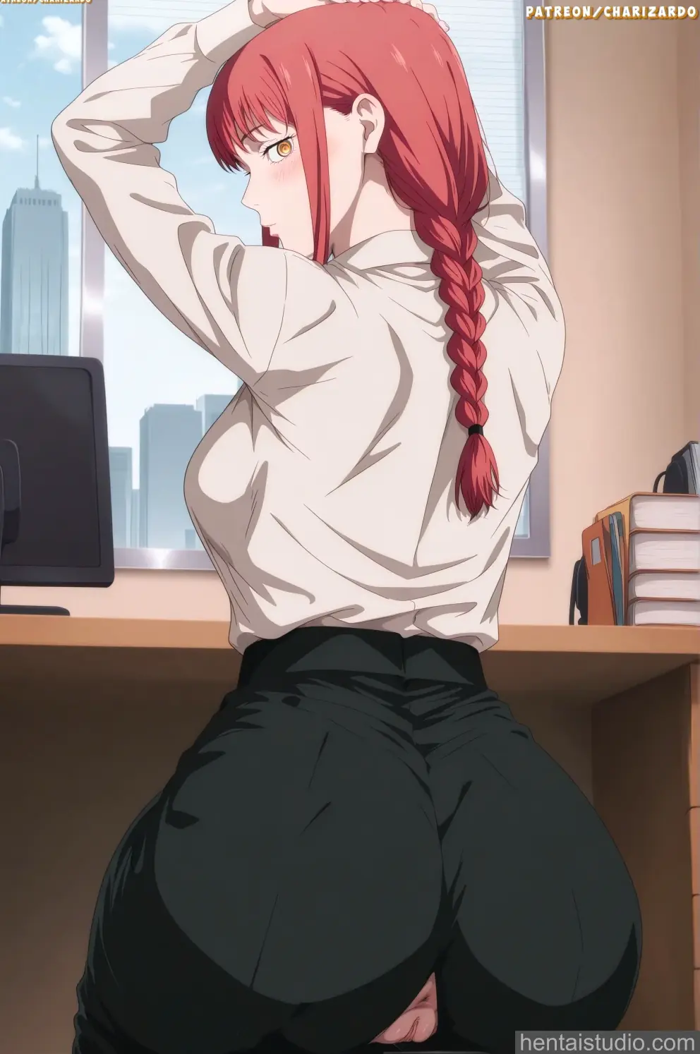 Makima from Chainsaw Man hentai art 11 of 89