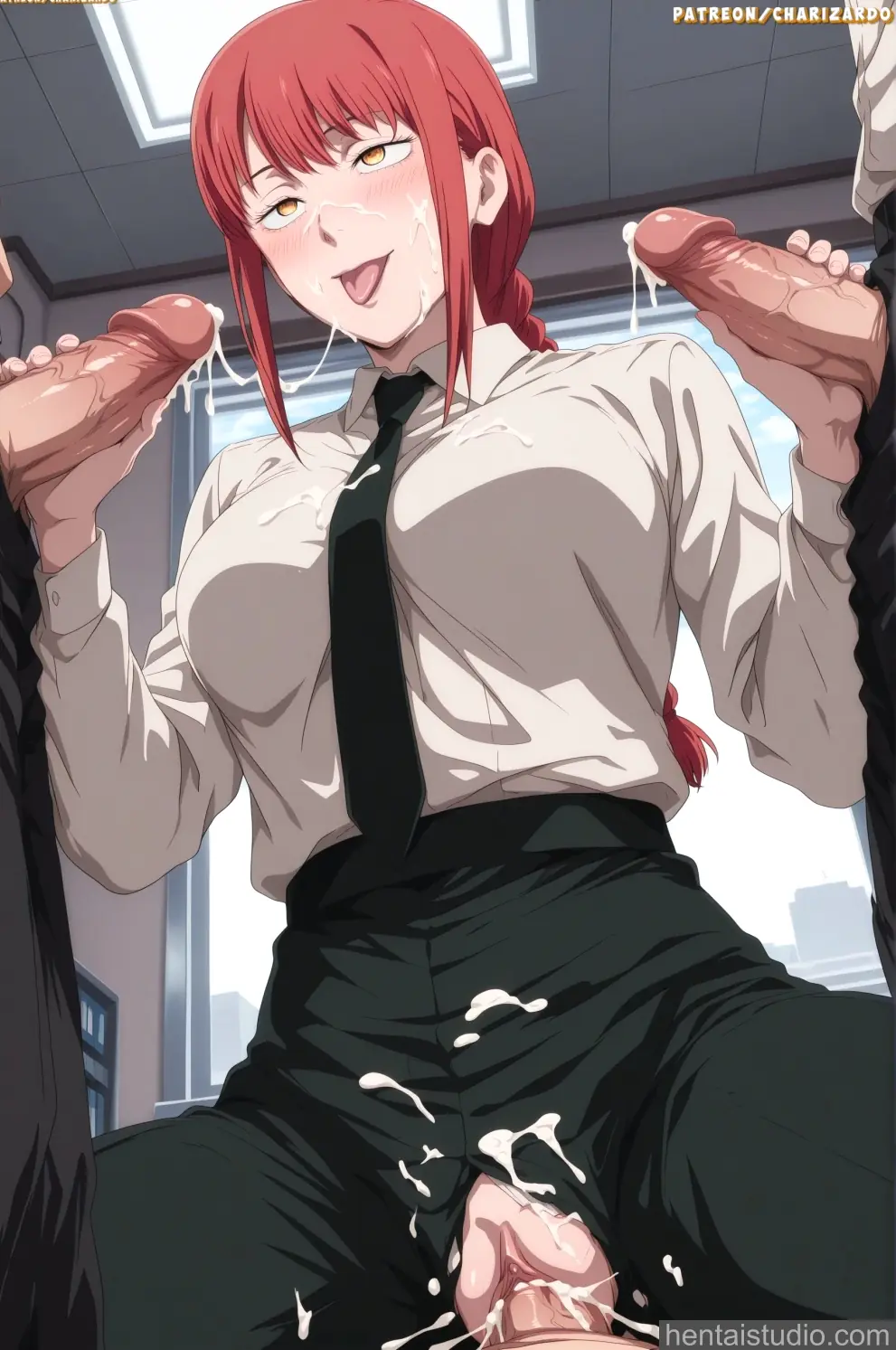 Makima from Chainsaw Man hentai art 22 of 89