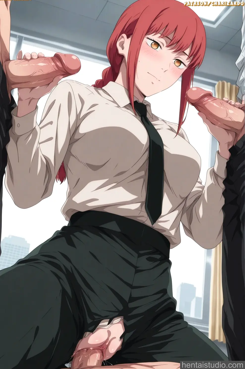 Makima from Chainsaw Man hentai art 23 of 89