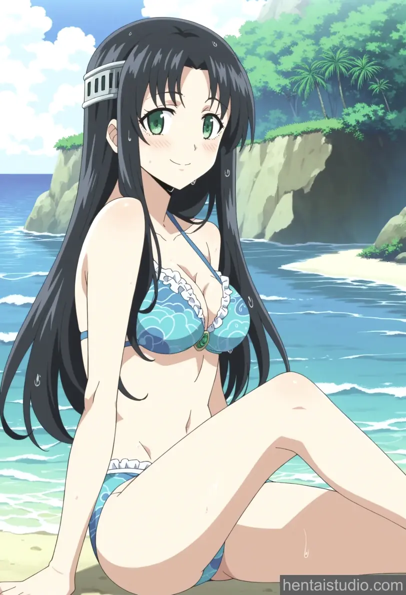 Marguerite Farom | The Legendary Hero Is Dead – hentai anime character, Marguerite Farom, The Legendary Hero Is Dead, Yuusha Ga Shinda, Green Eyes, Bikini, Big Tits