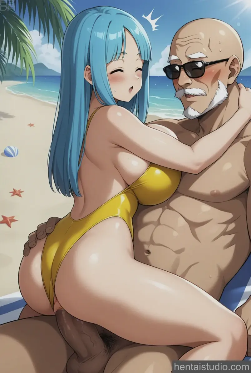 Maron Master Roshi from Dragonball Z hentai art 12 of 72