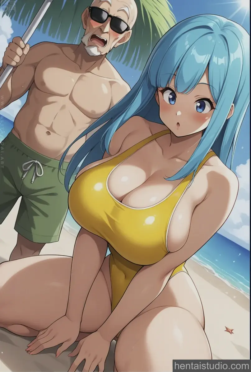 Maron Master Roshi from Dragonball Z hentai art 23 of 72
