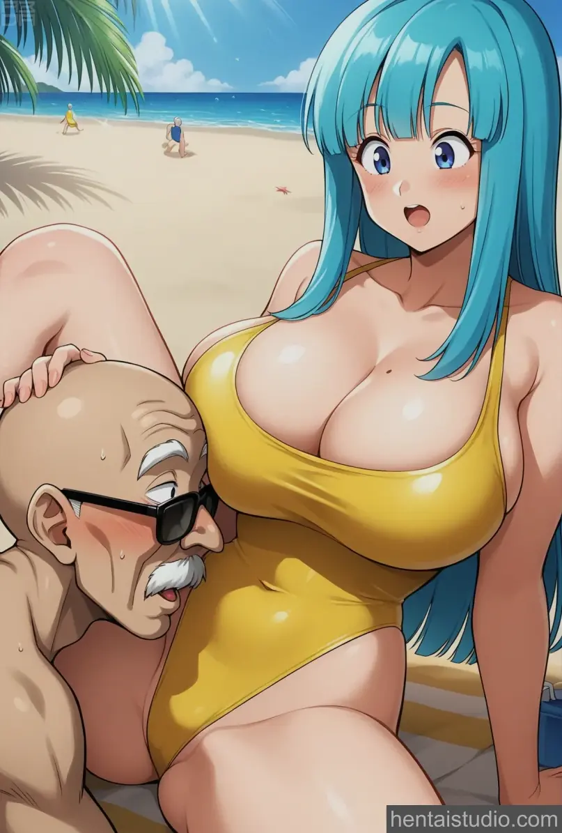 Maron Master Roshi from Dragonball Z hentai art 27 of 72